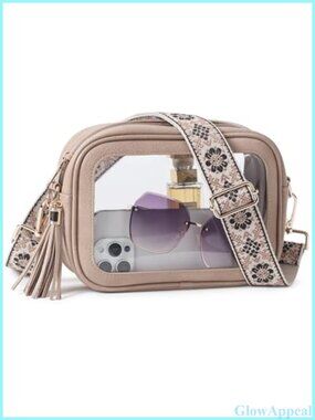 Clear Crossbody Bag Stadium Approved Small Purse Guitar Strap